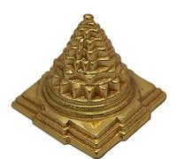 IndianStore4All Blessed & Energized SHRI SRI MERU Yantra en latón puro y oro pulido, para poderes espirituales de 5 cm aproximadamente