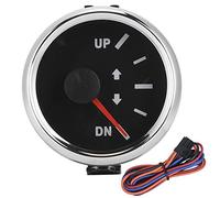 Indicador de Ángulo de Inclinación para Barcos 52mm 2in UP DN con Retroiluminación Roja y Marco Plateado Compatible con Motores Grupos Electrógenos Maquinaria Agrícola y Vehículos Modificados