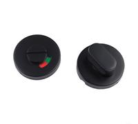 Indicador de baño de acero inoxidable perilla de la manija de la cerradura de la puerta con estado rojo verde, rotación de 360 grados para baños públicos y oficinas (negro)