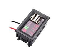 Indicador de Capacidad de Batería de Litio Lifepo4 Cargador USB Voltímetro Panel Medidor de Voltaje Probador 12V Coche Motocicleta