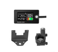 Indicador de capacidad de batería LCD intercambiable DC8100V con calibración automática, alarma de voltaje y soporte para baterías de fosfato de hierro y litio (C)