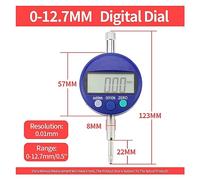 Indicador de cuadrante, Indicador de Dial de 0-10mm/30mm, comparador de precisión, indicador de diámetro del Dial, micrómetro, herramientas de medición, indicador de tipo de hora(Digital Dial 12.7mm)