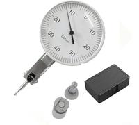 Indicador de dial de palanca de precisión 0-0,8 mm, rango de 0,01 mm, construcción de metal de graduación para mecanizado de ingeniería mecánica, control de calidad, esfera blanca