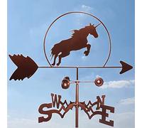 Indicador de dirección del Viento de Veleta de Metal Retro de Granja de veletas Vintage, para Herramientas de medición Profesionales de Techo de Arquitectura de jardín de Patio - Unicornio