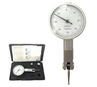 Indicador de esfera de latón 0-0,8 mm con graduación de 0,01 mm, indicador de prueba métrico de 38 mm para medición en ingeniería mecánica y carpintería 0-0,8 x 0,01 mm