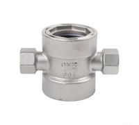 Indicador de flujo de acero inoxidable 304 con cristal para tuberías, monitor de flujo visual con interior para monitoreo en industria, química y tecnología alimentaria, DN8-DN25(DN10)