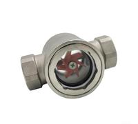 Indicador de flujo de agua concéntrico de acero inoxidable 304 con conexión de rosca interna para monitoreo de tuberías y detección visual de flujo en varias industrias (DN8)
