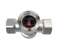 Indicador de flujo de agua de acero inoxidable 304 con rosca interna para monitoreo de tuberías con impulsor concéntrico para detección de flujo visual y estabilidad del sistema (DN20)