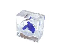 Indicador de flujo de refrigeración por agua acrílico - Medidor de flujo roscado G1/4 para PC y uso industrial, monitoreo de refrigerante en tiempo real (azul)