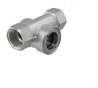 Indicador de flujo de vidrio de visión inoxidable 304 DN10-DN50, monitor de tubería roscada para sistemas de agua, aceite, gas y ácido/álcali (DN50)