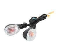 Indicador de la lámpara de la luz de señal de Lamo 2PCS Ajuste para Para Ninja 250 Motocicleta Modificación(Blanco negro)