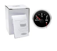 Indicador de Nivel Agua 2" y 52 mm con Sensor, medidor Tanque 600, 0-190 ohmios, Impermeable, for Coche, Barco, yate, Personalizado(150mm SensorXGauge)