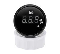 Indicador de Nivel Combustible 0 a 190 ohmios, 2 Pulgadas, 52 mm, con luz Alarma, indicador Digital for automóvil, medidor Tanque Aceite, Personalizado(Ivory)