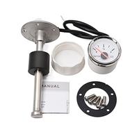 Indicador de nivel de agua, Medidor de nivel de agua de 52mm con luz roja 240-33ohm indicador de nivel de tanque de agua con Sensor de nivel de combustible 100MM 200MM 300MM 400MM(With 475mm Sensor)