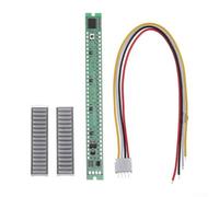 Indicador de nivel de audio de 32 LED para pantalla de sonido de música, analizador gráfico de barras verde y rojo con velocidad ajustable y retención de pico, 7V-12V