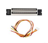 Indicador de nivel de audio de luz LED de espectro de música estéreo, medidor VU compatible con fuente de alimentación de 12 V 24 V con barras de luz ajustables y entradas de doble canal (A)