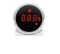 Indicador de nivel Medidor de nivel de agua y combustible digital de 52 mm, 0-190 ohmios, sensor blanco/rojo, varios tamaños, 2 unidades(Only)