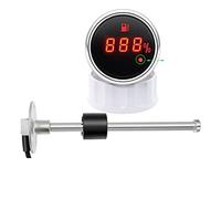 Indicador de nivel Medidor de nivel de agua y combustible digital de 52 mm, 0-190 ohmios, sensor blanco/rojo, varios tamaños, 2 unidades(100mm)