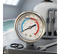 Indicador de presión de la piscina, resistente a las vibraciones para la lectura clara, para la supervisión del sistema de tratamiento de agua