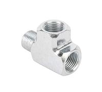 Indicador de presión del sensor de agua y aceite, sensor de reemplazo de presión de aceite y adaptador Tipo T Conexión de tubería en T 1/8 Tee 3 vías