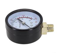 Indicador de presión Y60 0-1.6mpa 0-230psi con pantalla clara para compresor de aire y filtro de piscina Sistema de agua Negro Oro G1/4 Rosca (B)