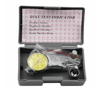 Indicador de prueba de dial 0-0.8 mm 513-404 con escala de 0.000 pulgadas/0.01 mm medidor vertical analógico para medidas métricas y en pulgadas, carcasa de metal cromado con tres soportes de cola de