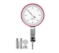 Indicador de prueba de palanca para medición de precisión: graduación de 0,002 mm, rango de 0-0,8 mm, cuerpo de latón con chapado en cromo, opciones de esfera pequeña/grande (grande 0-0,8 mm)