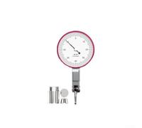 Indicador de prueba de precisión con graduación de 0.002 mm, construcción de núcleo de latón con acabado cromado, rango de medición de 0-0.8 mm, esfera pequeña y grande (grande 0-0.8 mm)