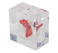 Indicador de refrigeración por agua de 3 vías G1/4 Hilo acrílico Medidor de flujo Visibilidad de refrigerante en tiempo real para PC Sistema de refrigeración líquida (rojo)