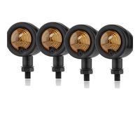 Indicador de señal de Giro Intermitente para Motocicleta para para CB150 250 300 650 1000R 1100RS 500X 500F 1300 Super Four 1300 Super Bol DOR(Negro,4 Piezas)