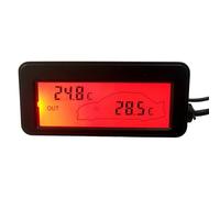 Indicador de temperatura del agua para coche 12 V con pantalla digital LCD para coche y camión, termómetro LCD para interior y exterior, termómetro digital para coche