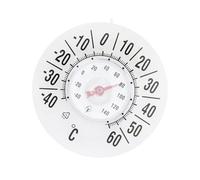 Indicador de temperatura impermeable - Pantalla inalámbrica con , termómetro meteorológico con reloj de pared para casa, dormitorio, interior, ventana, jardín, patio o garaje