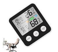 Indicador De Temperatura Y Humedad: Higrómetro Digital, Monitor Climático | Sensor Electrónico De Alta Precisión, Pantalla Indicador De Aire Ambiente Interior, Diseño Compacto De ABS, Cámara Da,