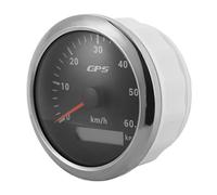 Indicador de Velocidad de Acero Inoxidable ABS + para Barcos, Velocímetro GPS de 85 Mm, Indicador de 0-60 KM/H, Cuentakilómetros con Pantalla LCD con Retroiluminación Ajustable para(negro)
