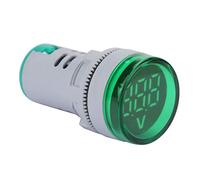 Indicador De Voltaje Digital, Medidor De Voltaje Cc con Pantalla Lcd Led, Lámpara Redonda Verde para Solar Y Automoción, Voltímetro De Señal Led, Probador De Tensión Dc