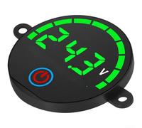 Indicador de voltaje LED DC 7-55V, monitor de nivel de celda de potencia con función de memoria, alertas ajustables para litio plomo-ácido (verde)
