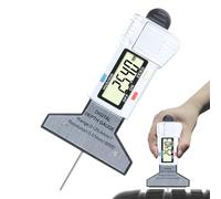 Indicador digital de desgaste de los neumáticos: medidor de alta precisión para coche con pantalla retroiluminada clara y conversión métrica en pulgadas para comprobar las ranuras de las ruedas de