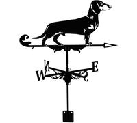 Indicador DireccióN Viento, Veletas Perro Salchicha, Herramientas MedicióN Acero Inoxidable Que Se Pueden Instalar Verticalmente, DecoracióN Techo Patio JardíN con Silueta Perro(A)