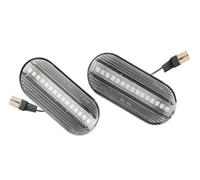Indicador Espejo Lateral Luces De Posición Laterales Dinámicas Luces Señalización Laterales Para SEAT Para León Para Ibiza 6L (1993 1994 1995 1996 1997 1998 1999 2000-2008) Coche LED Intermitente(Crys