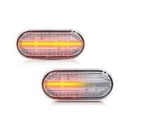 Indicador Espejo Lateral Para VW Para Golf 3 4 MK3 MK4 Para Passat 3BG Para Polo 6N 9N Para Bora Para Vento Luz Intermitente Secuencial De Señal De Giro Lateral Dinámica Coche LED Intermitente(Clear L