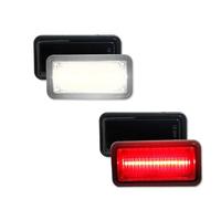 Indicador Espejo Para Camaro Para Chevy II Para Nova Para Impala Para C10 Para Pickup Para Camión 1968-1969 Luces Laterales LED Luces Direccionales(4pcs white Red)