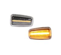 Indicador Espejo Para Fiat Para Ulysse Luces Señal Giro LED Delanteras Laterales Dinámicas Dirección Estilo Coche Lámpara Lateral Guardabarros Auto(Clear Lens)