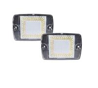 Indicador Espejo Para Jeep Para Wrangler Para YJ 1987-1995 LED Parachoques Delantero Luces De Giro DRL Conducción Luz Posición(Clear Lens)
