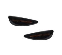 Indicador Intermitente LED Secuenciales Ámbar Para Lateral Parachoques Delantero Coche Intermitente Señal Giro Para Hyundai Solar Para Verna Para Accent Para I20 Indicador Lateral(Smoked Lens Amber)