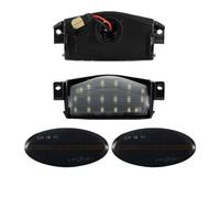 Indicador lateral dinámico luz intermitente + de matrícula for Mazda 2 2011-2013 3 2009-2011 4 Uds en 1(Dynamic,Smoked lens)