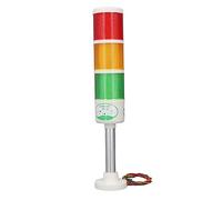 Indicador LED de Advertencia, Luz Industrial de La Torre de La Señal, Lámpara de Torre de Columna de 3 Capas Luces Andon con Base Giratoria, Luz Fija/Intermitente Conmutable, para Las Máquinas(24V)
