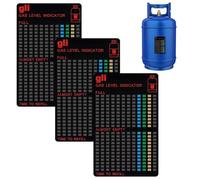 Indicador magnético de nivel de botella de gas de 3 piezas, indicador de nivel de cilindro de gas magnético reutilizable para combustible de propano butano LPG, monitor de gas preciso para caravana,