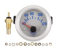Indicador Mecánico de Temperatura del Agua Blanco 12v para Coche | Vidrio, Luz LED Clara y Brillante, Lectura Fácil, para Modificación del Vehículo y Conducción Nocturna