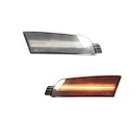 Indicador Retrovisor Para 6 2009 2010 2011 2012 2013 Kit Luces LED Posición Laterales Para Parachoques Delantero Coche Posición Luces Giro Estacionamiento(Clear Lens Amber)
