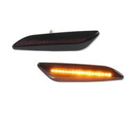 Indicador Retrovisor Para Chrysler Para Ypsilon Para Tipo 846 2011-2020 Luces Señal Giro LED Dinámicas Delanteras Laterales Lámpara Lateral Guardabarros Auto(Smoked Lens)